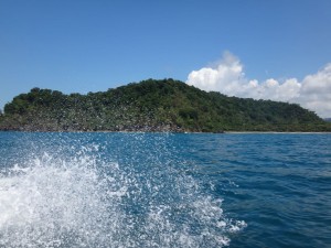 View from the back of the boat in Costa Rica's Osa Peninsula.