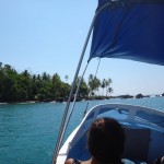 Pulling up to the hostel in Drake's Bay, Costa Rica.