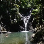 A waterfall in Drake Bay, Costa Rica.