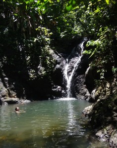 A waterfall in Drake Bay, Costa Rica.