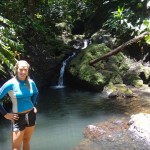 Aloe Driscoll at a waterfall in Drake Bay, Costa Rica.