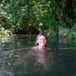 Michelle swimming in Costa Rica.
