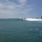 Surfing fun waves in Costa Rica.