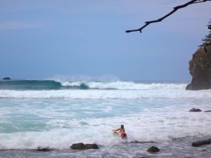 A surfer girl's paradise! Empty waves in Costa Rica.