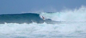 Aloe Driscoll surfing in Costa Rica.