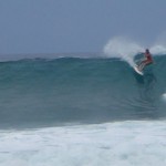 Aloe Driscoll surfing in Costa Rica.