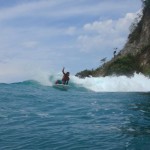 Surfing in Costa Rica.