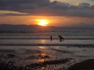 Sunset in Pavones, Costa Rica.