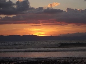 Sunset in Pavones, Costa Rica.