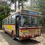 Traveling by bus through Costa Rica.