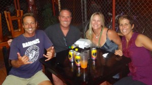 Roberto, Derek, Aloe, and Marie in Playa Hermosa, Costa Rica.