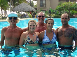 Fecundo, Aloe, Derek, Marie, and Roberto in Playa Hermosa, Costa Rica.