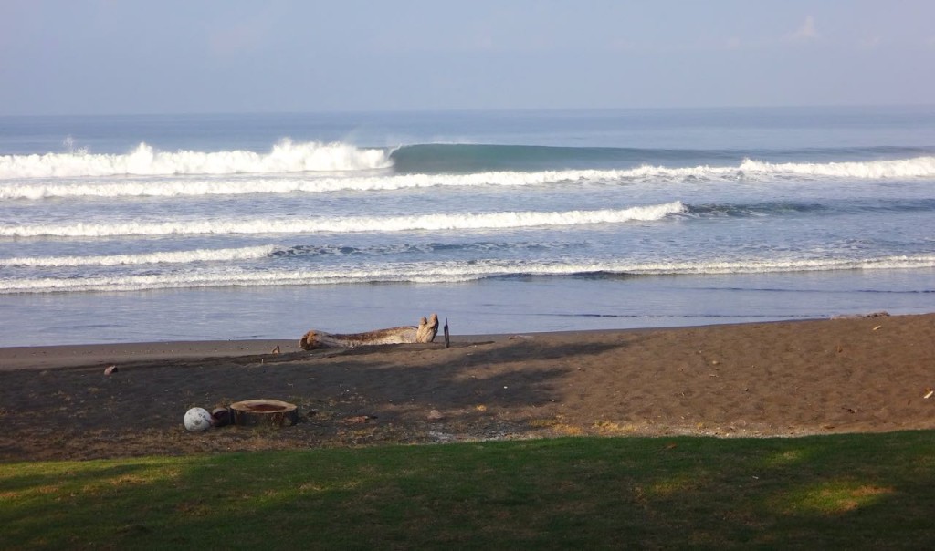 Nice left in front of the house in Playa Hermosa, Costa Rica.