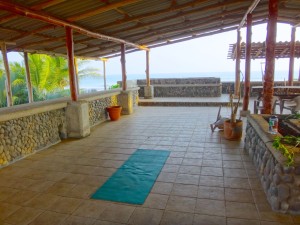 Rooftop yoga deck in Playa Hermosa, Costa Rica.