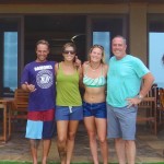 Roberto, Marie, Aloe, Derek in Playa Hermosa, Costa Rica.