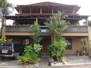 Front entrance of the house at Playa Hermosa.