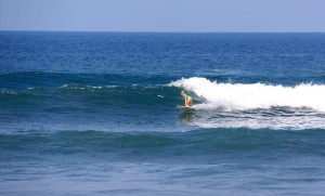 Aloe Driscoll surfing Playa Hermosa.