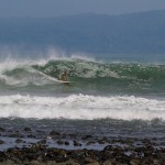 Aloe Driscoll surfing Pavones, Costa Rica.