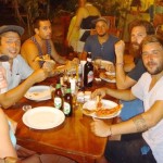 Dinner with friends in Popoyo, Nicaragua.