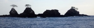 Rock islands on the boat ride back.