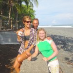 Aloe, Roberto, and Marie in Pavones, Costa Rica.
